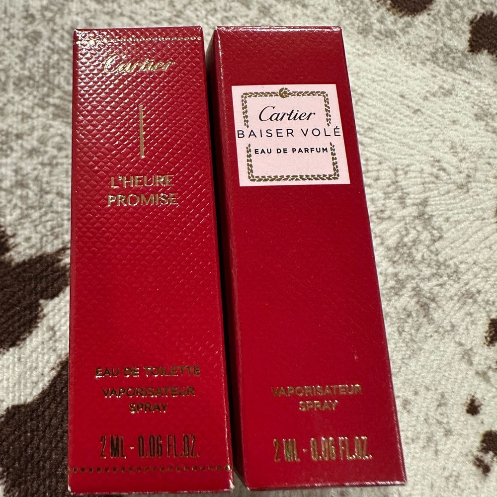 Cartier L'Heure Promise and Baiser Volé Eau de Parfum Set 2ml 0.06oz Sample Size